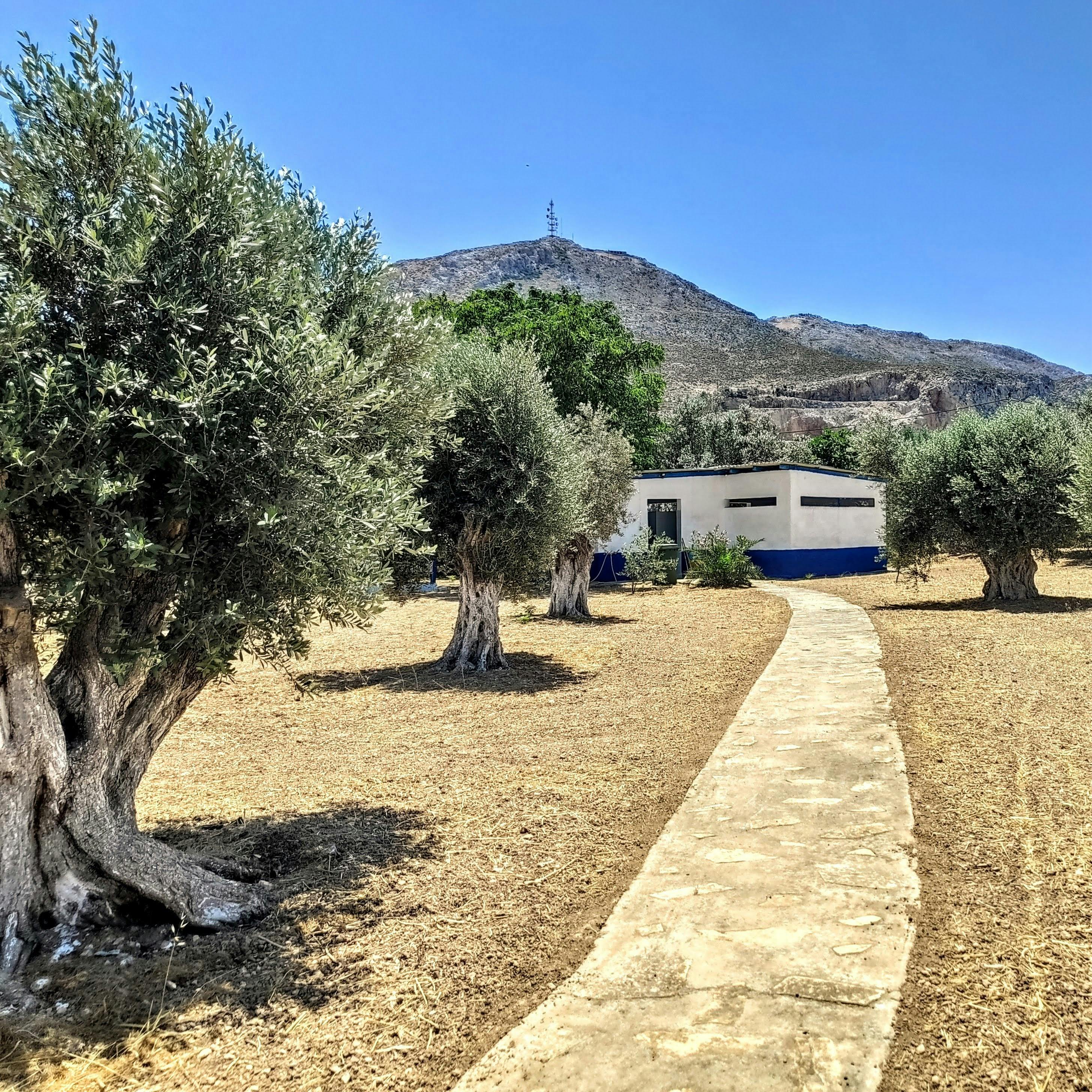 The main house of Leros Camping & Diving