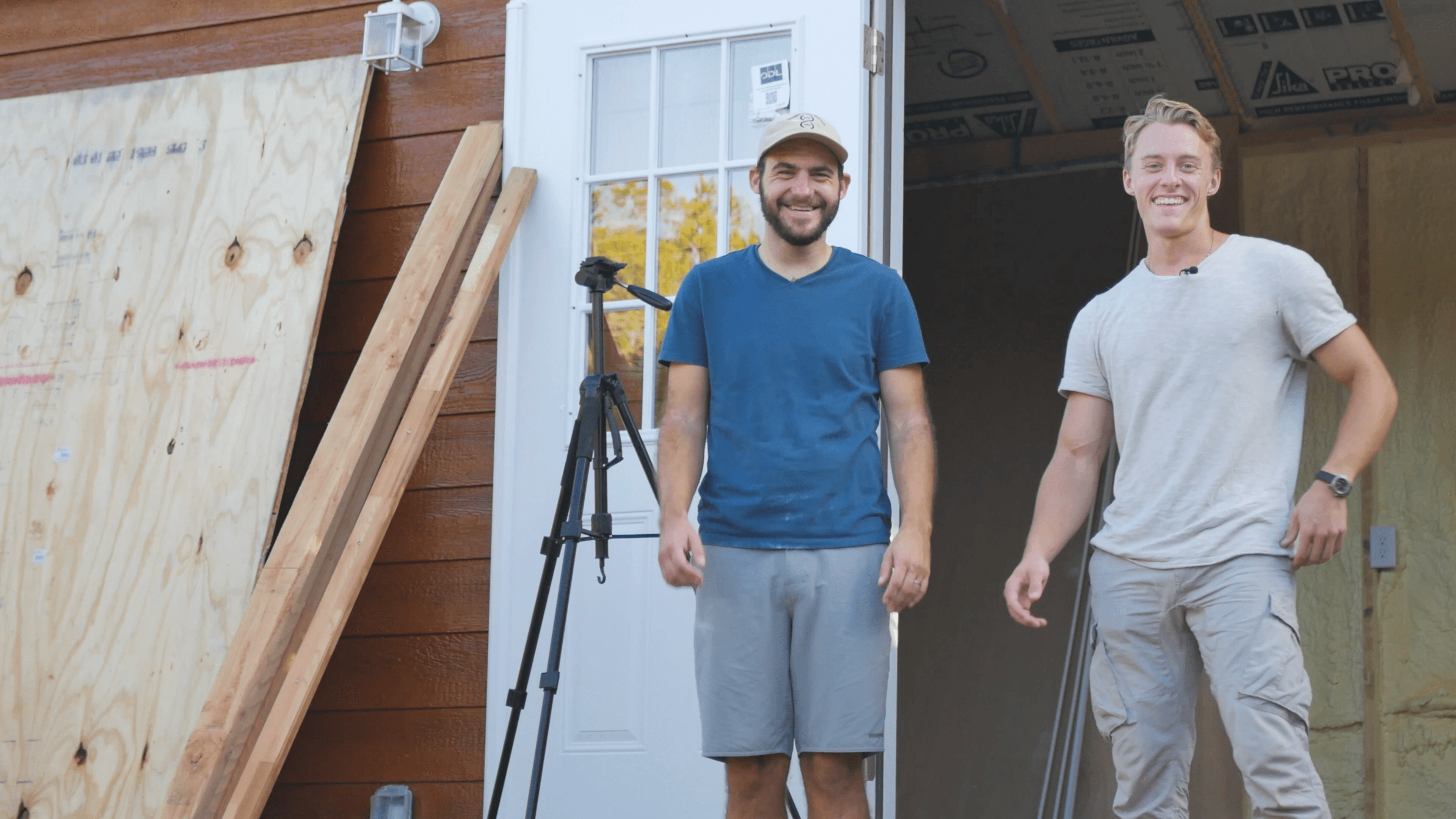 Caretaker Jon, on the ground with our builder-in-chief Charlie