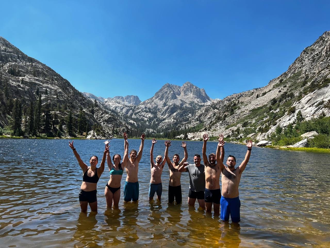 one of the many beautiful alpine lakes we visited (and jumped in)