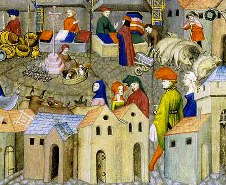 French market town of the Middle Ages